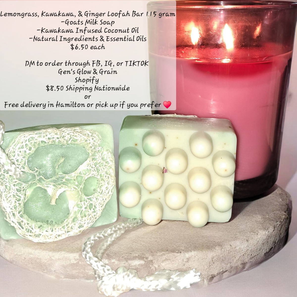 Lemongrass Kawakawa & Ginger Natural Loofah
