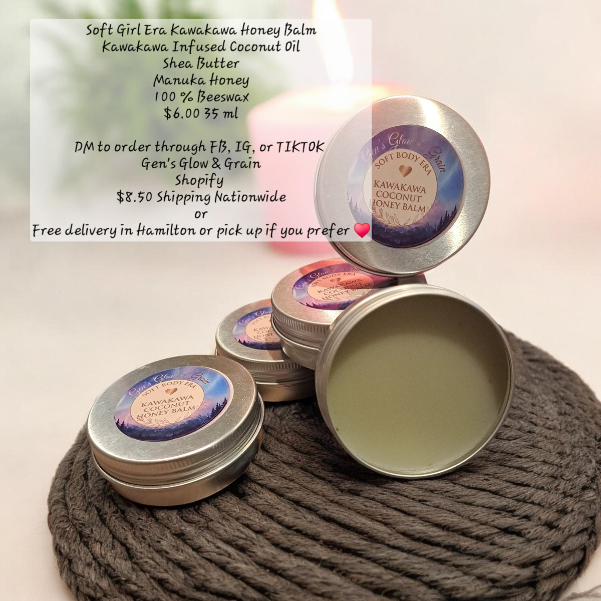 Kawakawa Coconut Honey Balm